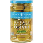 Tillen Farms 12 Oz. Garlic Jalapeno Olives Image 1