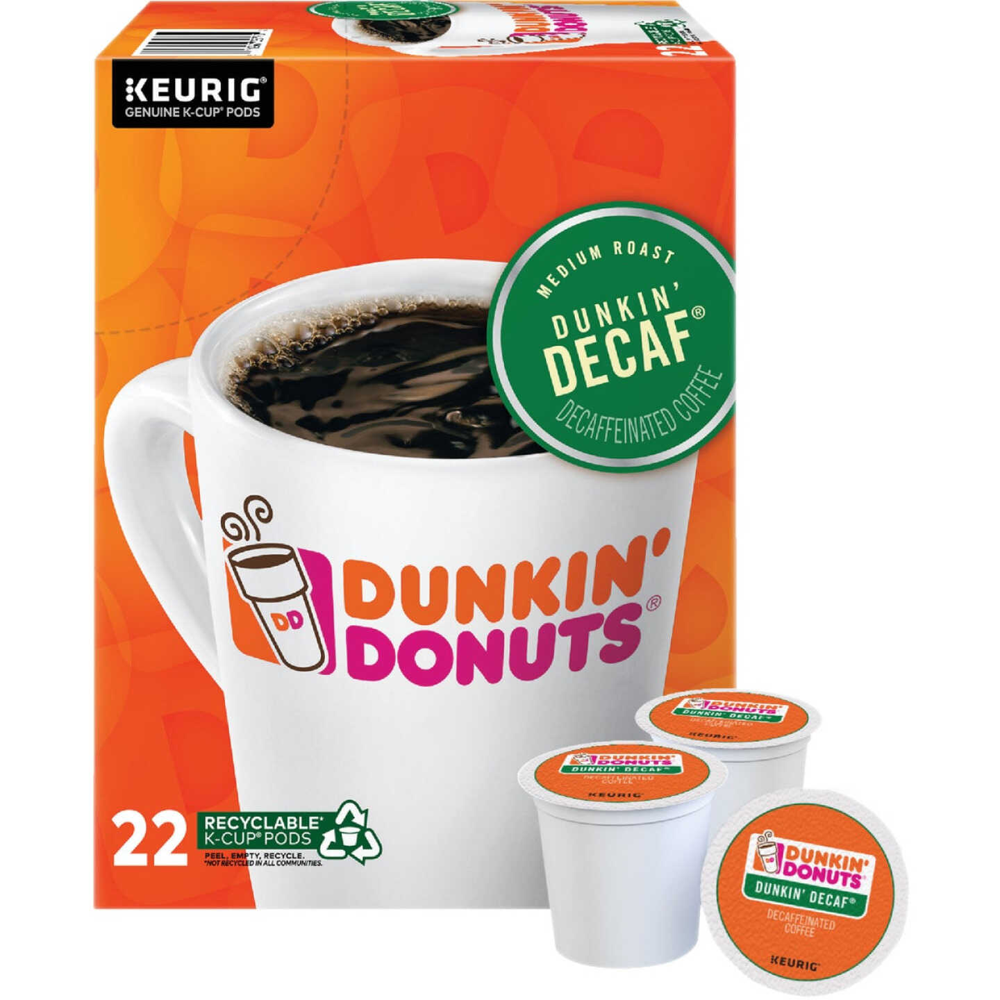 Keurig Dunkin' Donuts Decaf Coffee K-Cup (22-Pack) Image 1
