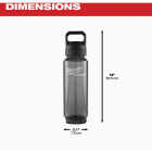 Milwaukee PACKOUT 34 Oz. Plastic Bottle with Chug Lid, Black Image 3