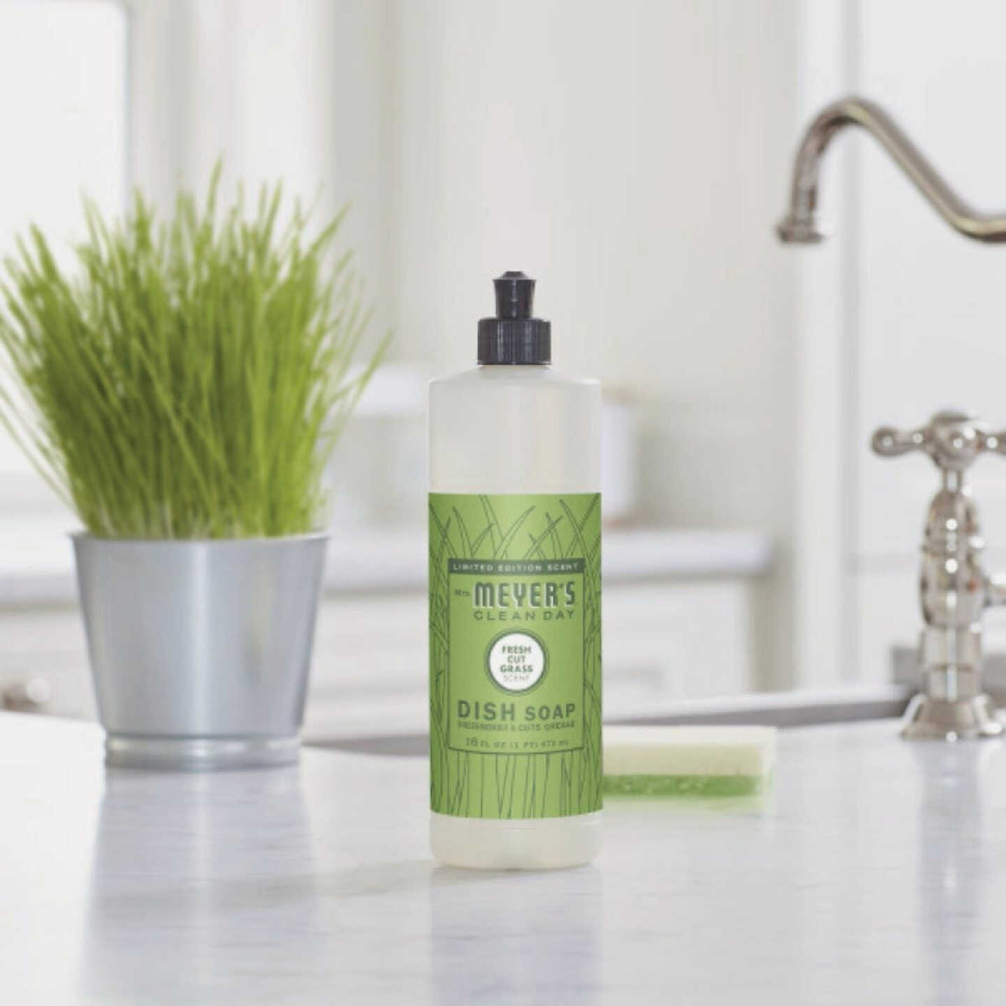 Mrs. Meyer's Clean Day 16 Oz. Fresh Cut Grass Dish Soap Image 4