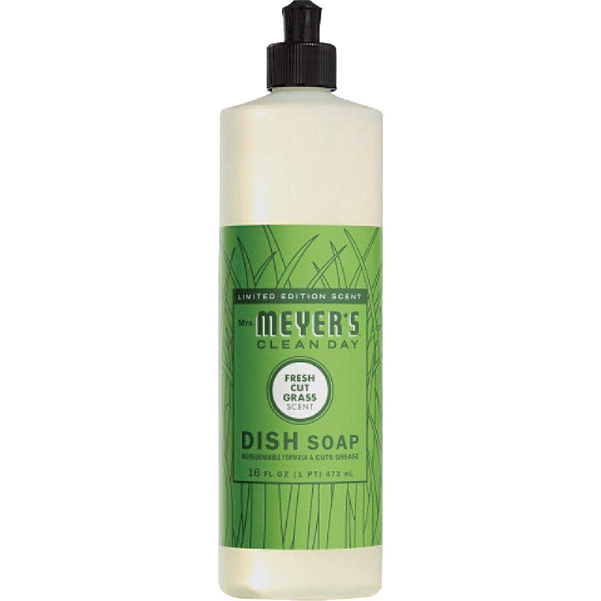 Mrs. Meyer's Clean Day 16 Oz. Fresh Cut Grass Dish Soap