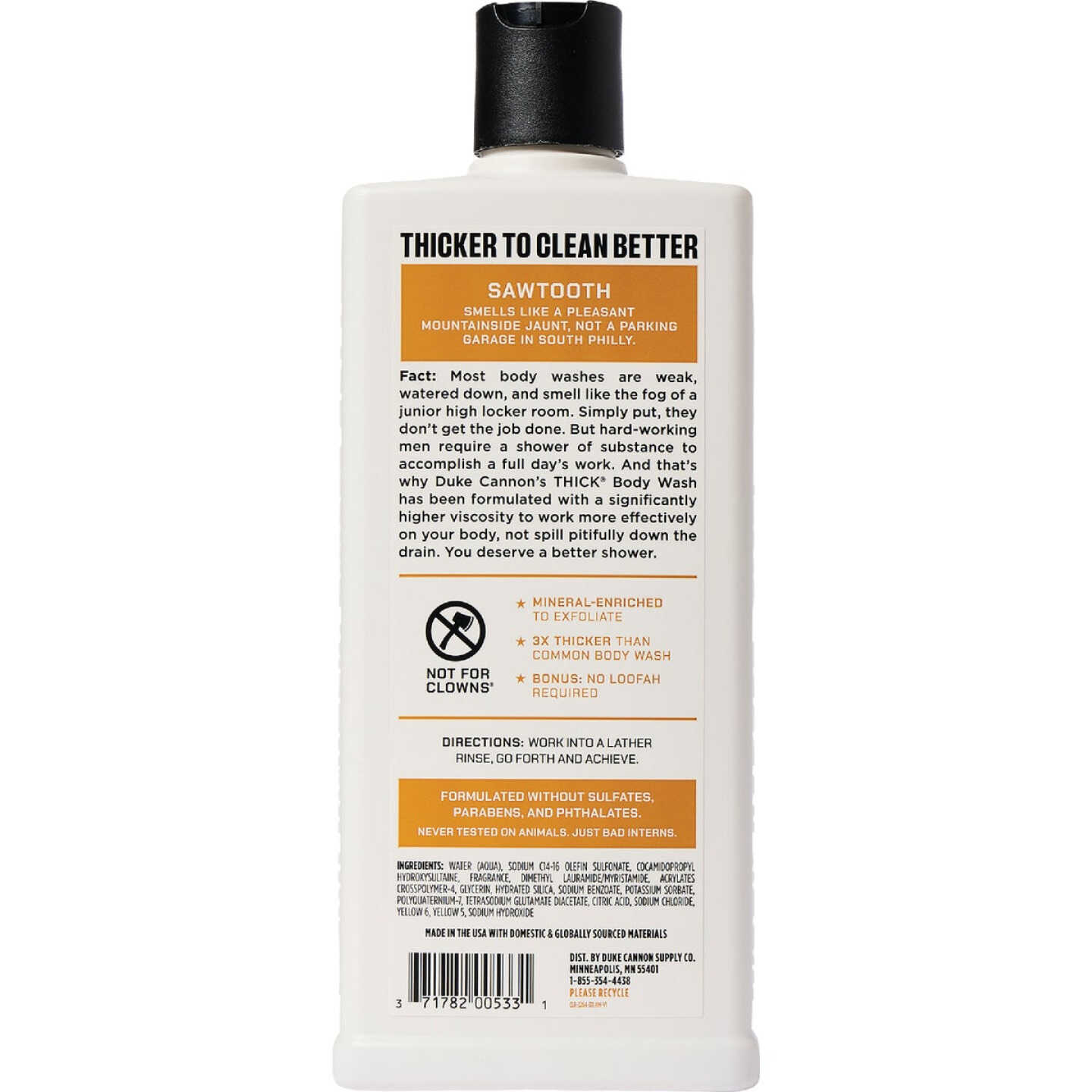 Duke Cannon 18 Oz. Sawtooth Thick Body Wash Image 2