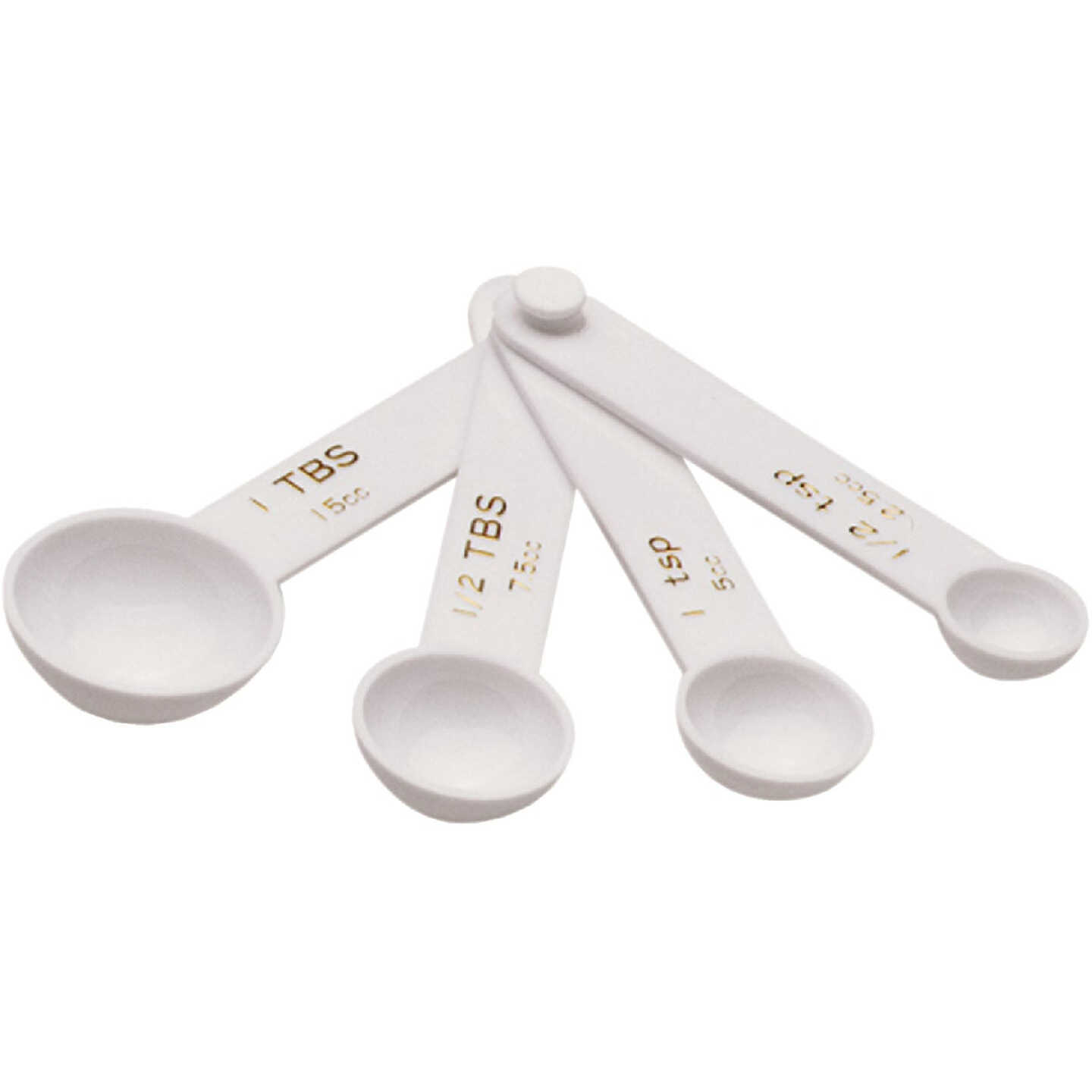 Norpro White Plastic Measuring Spoons (4-Piece) Image 1