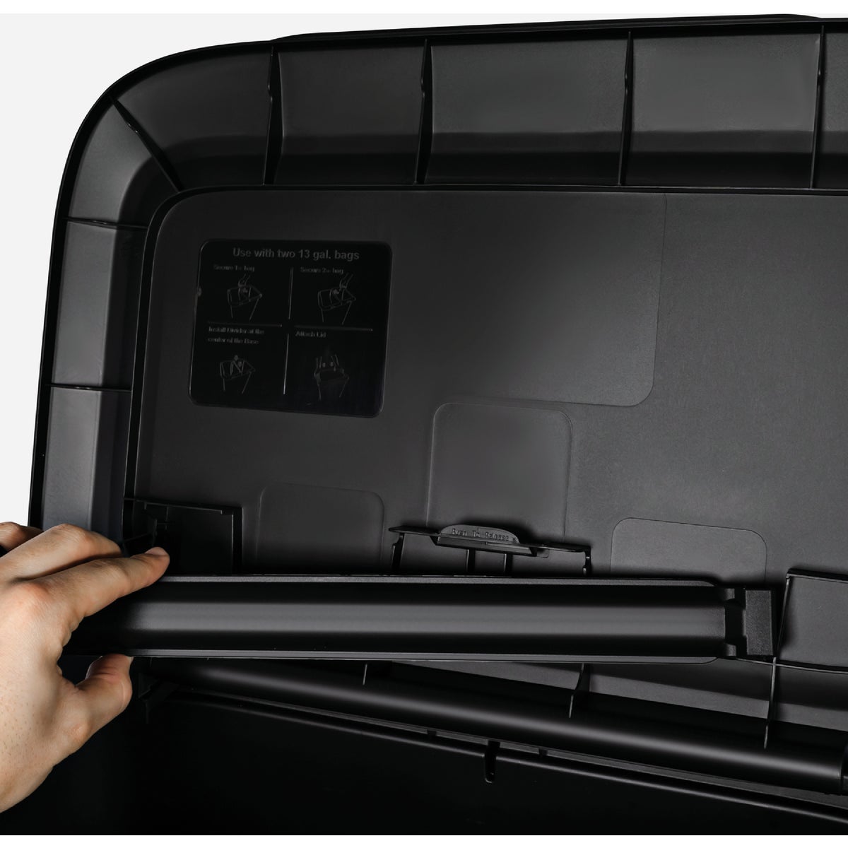 Hefty 20.4 Gal. Dual Function Trash Can Image 3