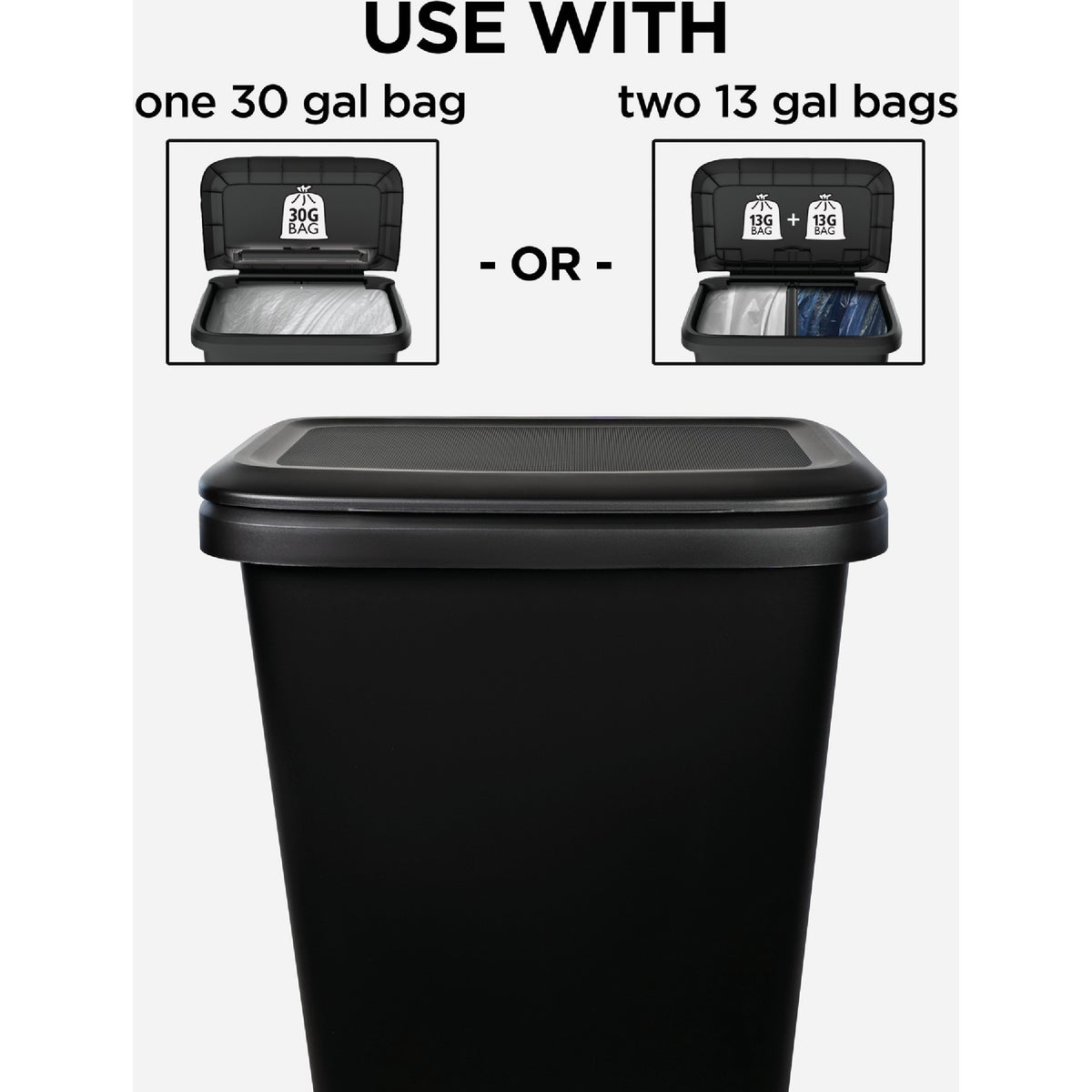 Hefty 20.4 Gal. Dual Function Trash Can Image 2