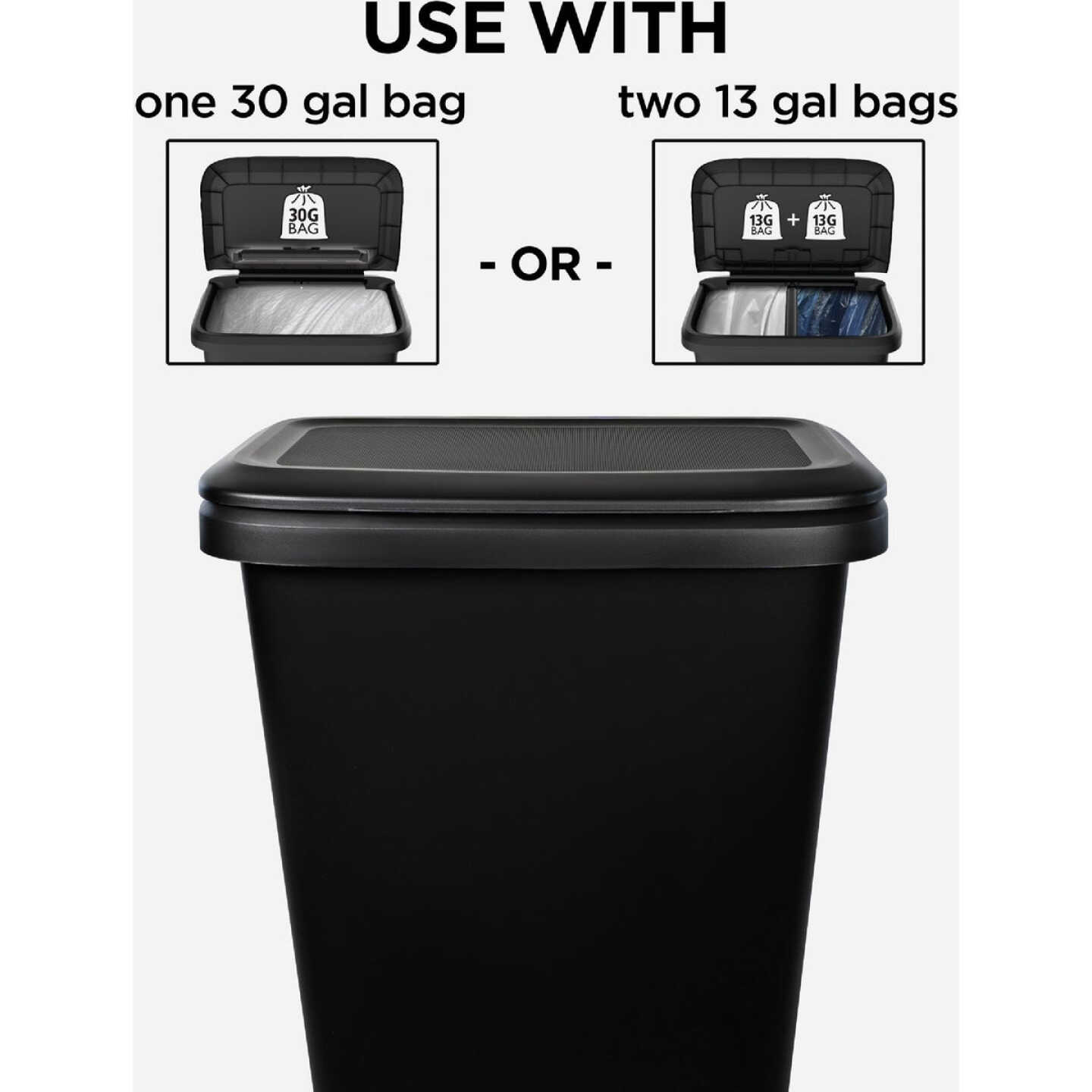 Hefty 20.4 Gal. Dual Function Trash Can Image 2