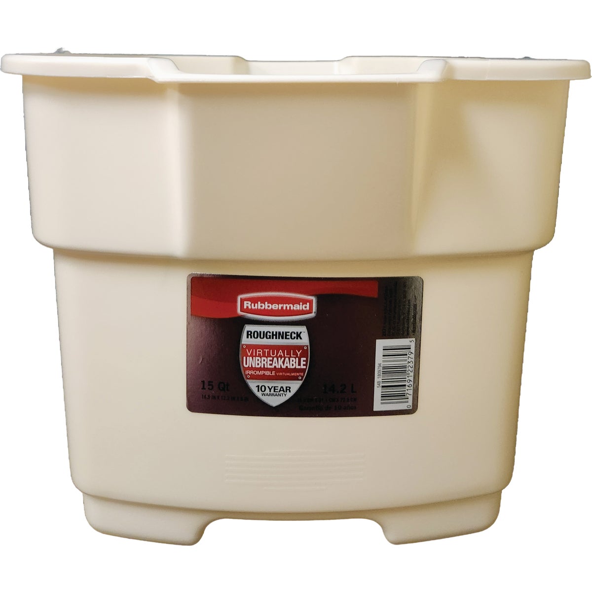Rubbermaid Roughneck 15 Qt. Bisque Bucket Image 3