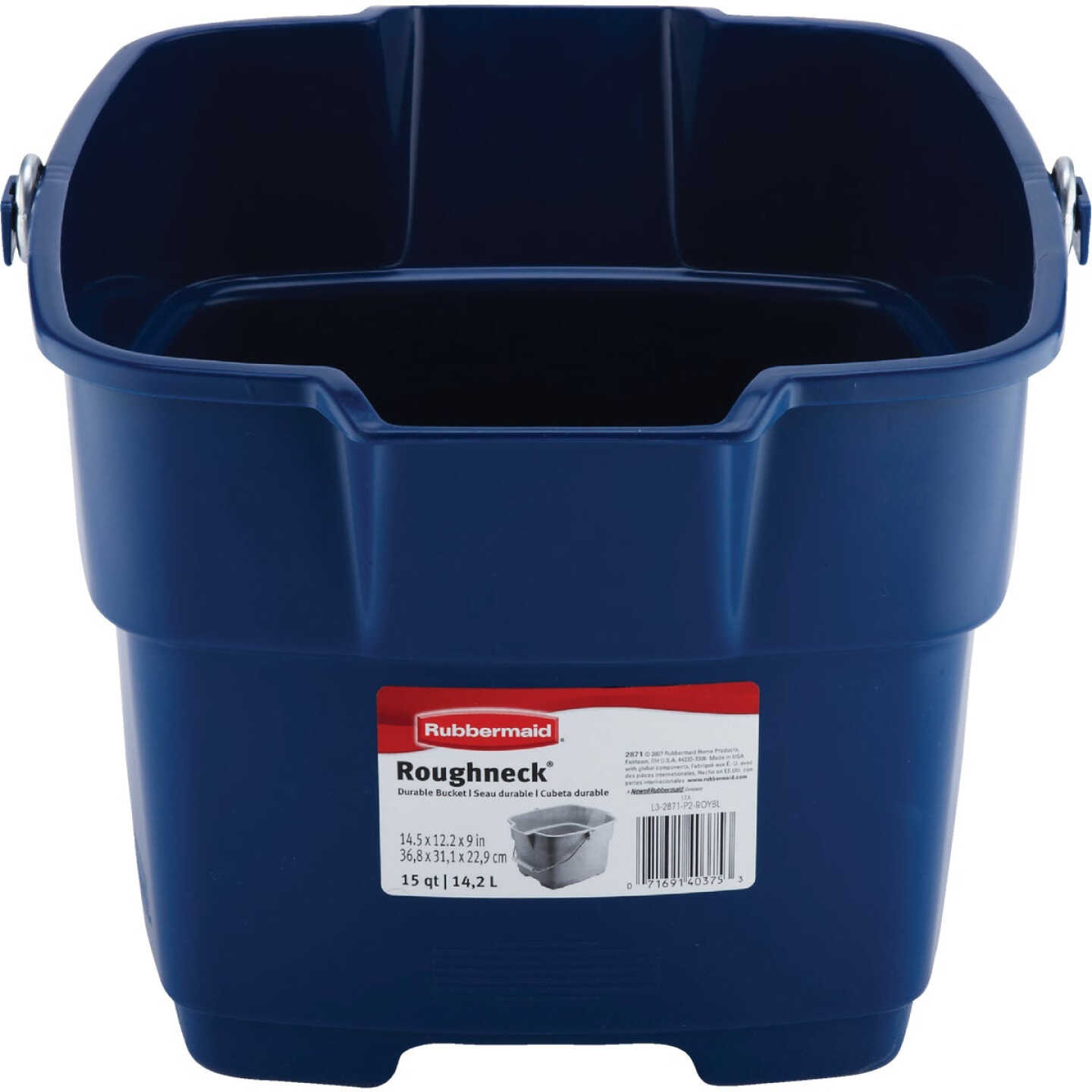 Rubbermaid Roughneck 15 Qt. Blue Bucket Image 1