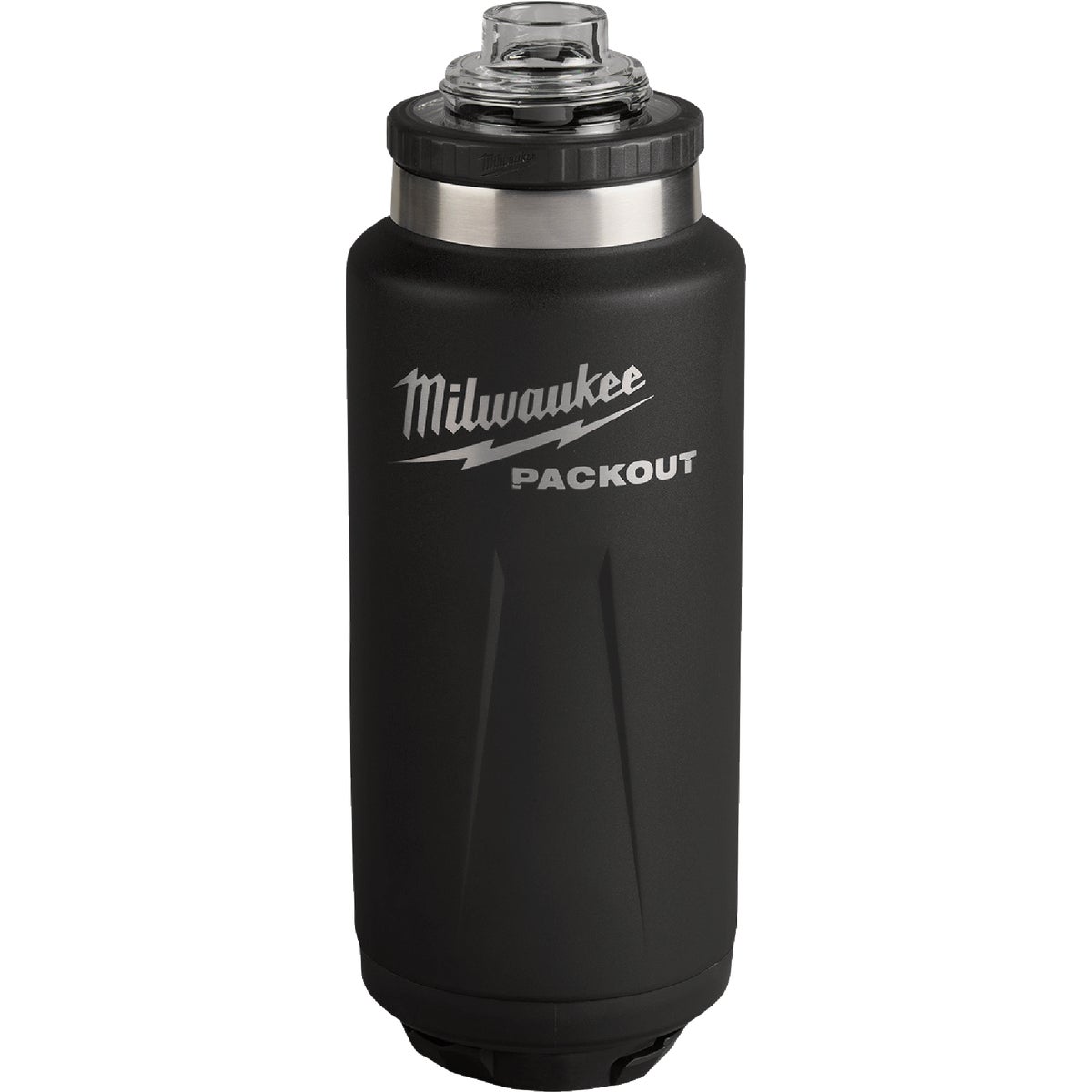 Milwaukee PACKOUT 36 Oz. Black Insulated Bottle with Chug Lid Image 2