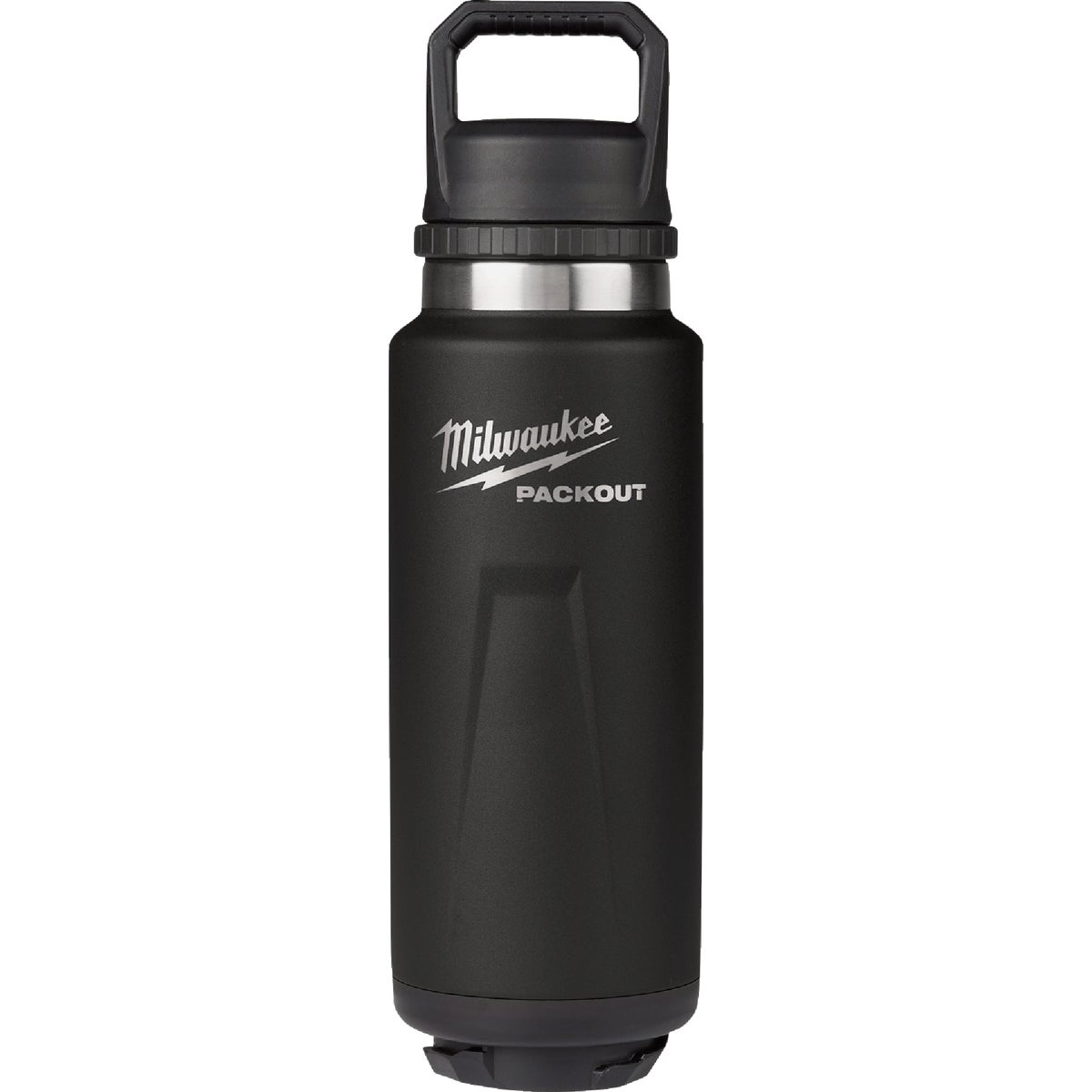 Milwaukee PACKOUT 36 Oz. Black Insulated Bottle with Chug Lid Image 1