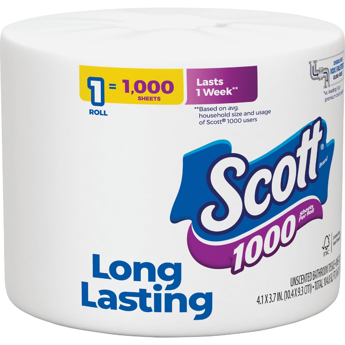 Scott 1000 Sheets Per Roll Regular Toilet Paper Image 2