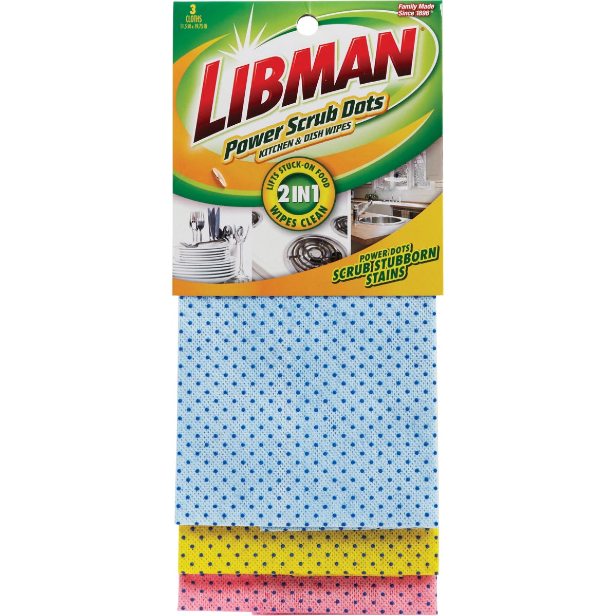 Libman Power Scrub Dots Kitchen & Dish Wipes (3-Pack) Image 2