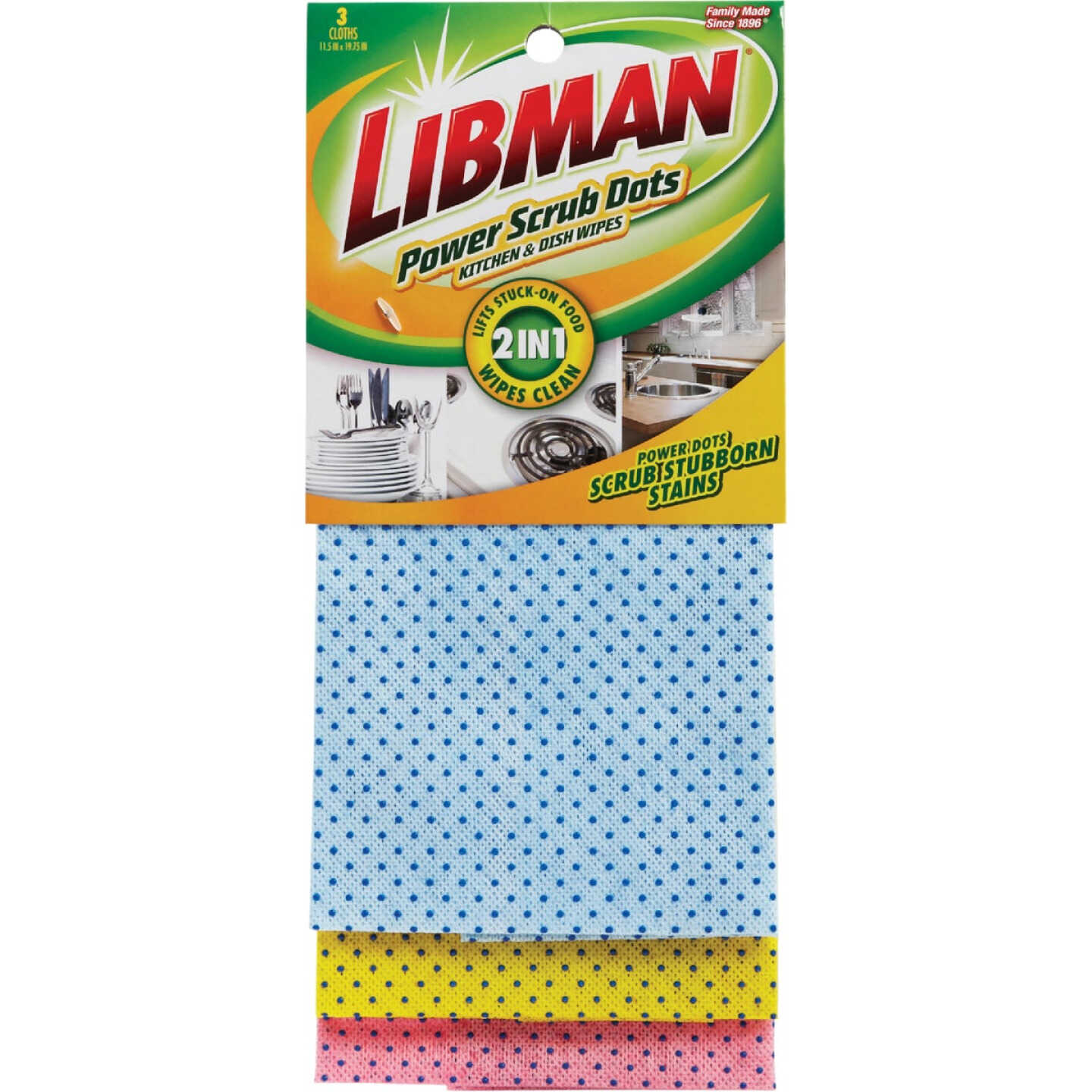 Libman Power Scrub Dots Kitchen & Dish Wipes (3-Pack) Image 2