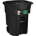Toter 96 Gal. Black Outdoor Trash Can With Attached Lid and Wheels Image 1