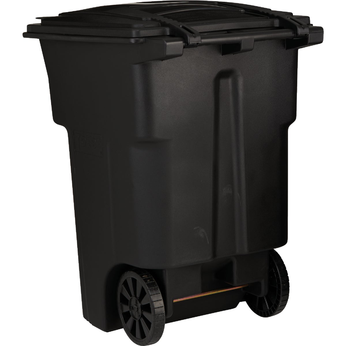 Toter 96 Gal. Black Outdoor Trash Can With Attached Lid and Wheels Image 4