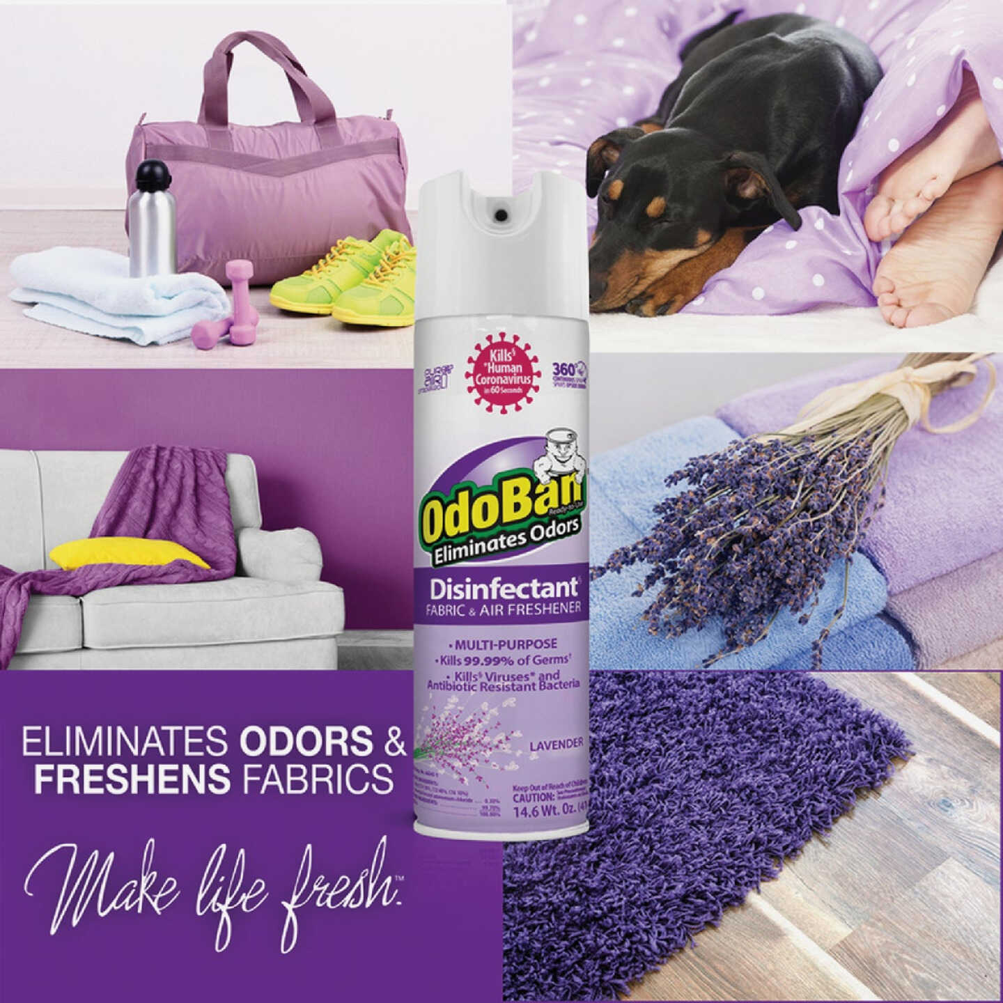 OdoBan 14 Oz. Lavender Fabric & Air Freshener Image 2
