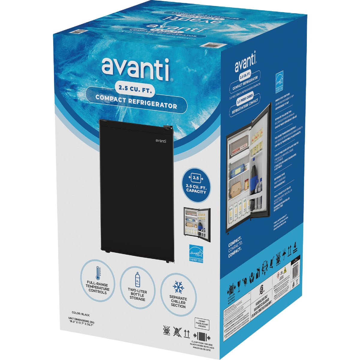 Avanti 2.4 Cu. Ft. Black Mid-Size Refrigerator Image 4