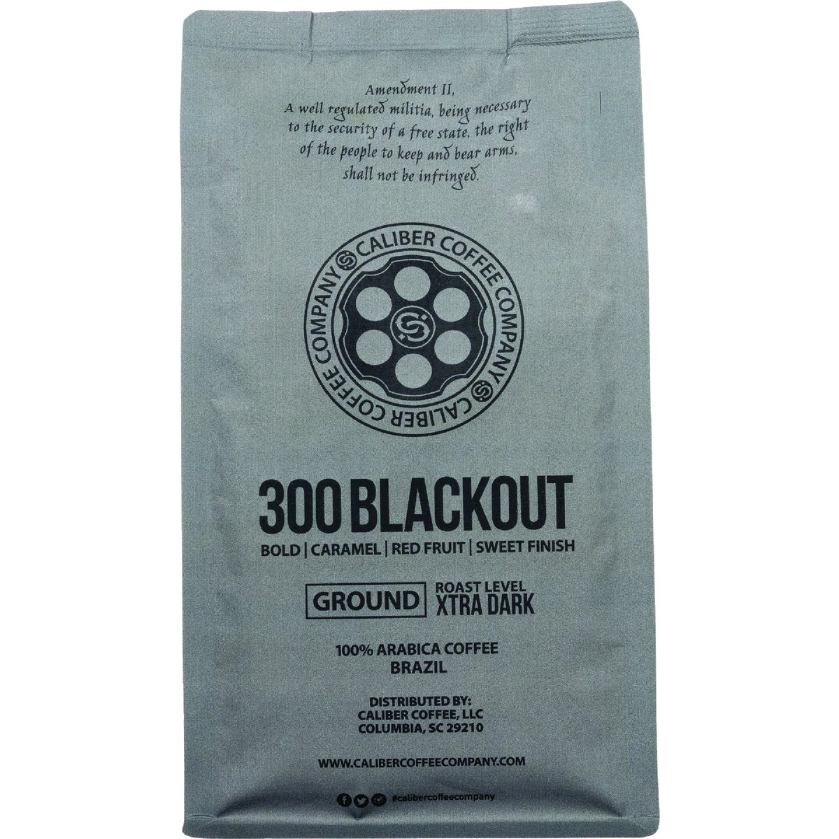 Caliber Coffee 300 Blackout Ground Extra Dark Roast, 12 Oz. Bag