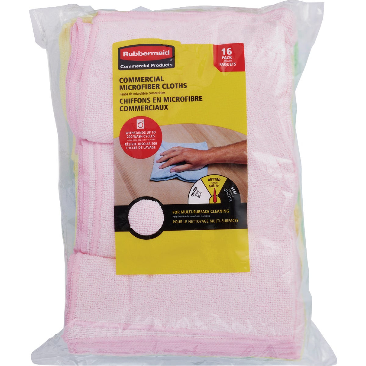 Rubbermaid Commercial 16 In. x 16 In. Microfiber Cloth (16-Pack) Image 3