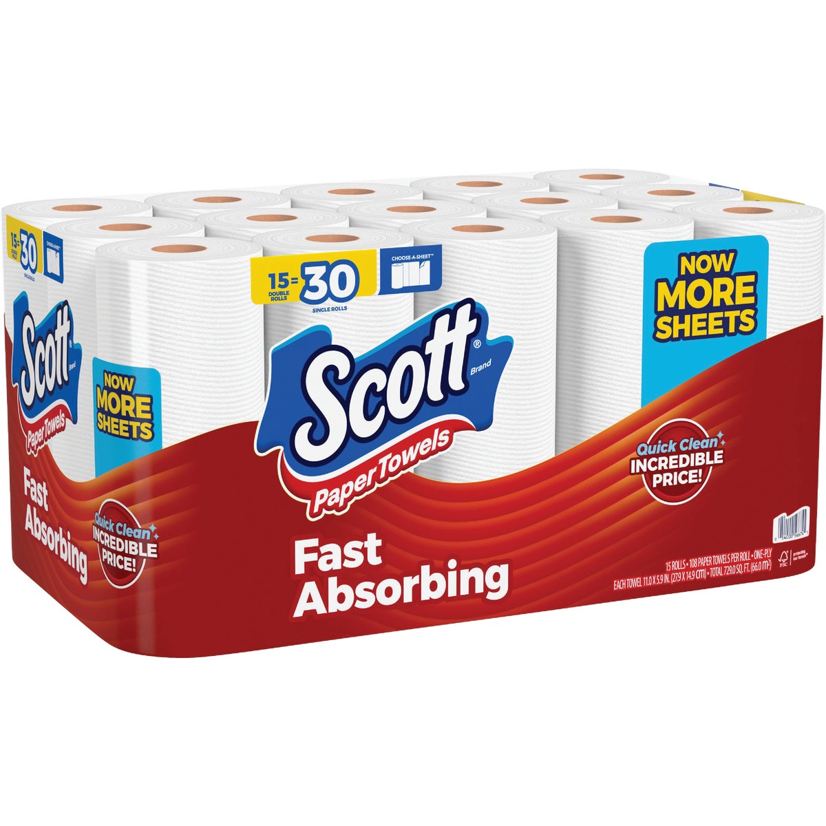 Scott Choose-A-Sheet Paper Towels (15 Double Rolls) Image 2