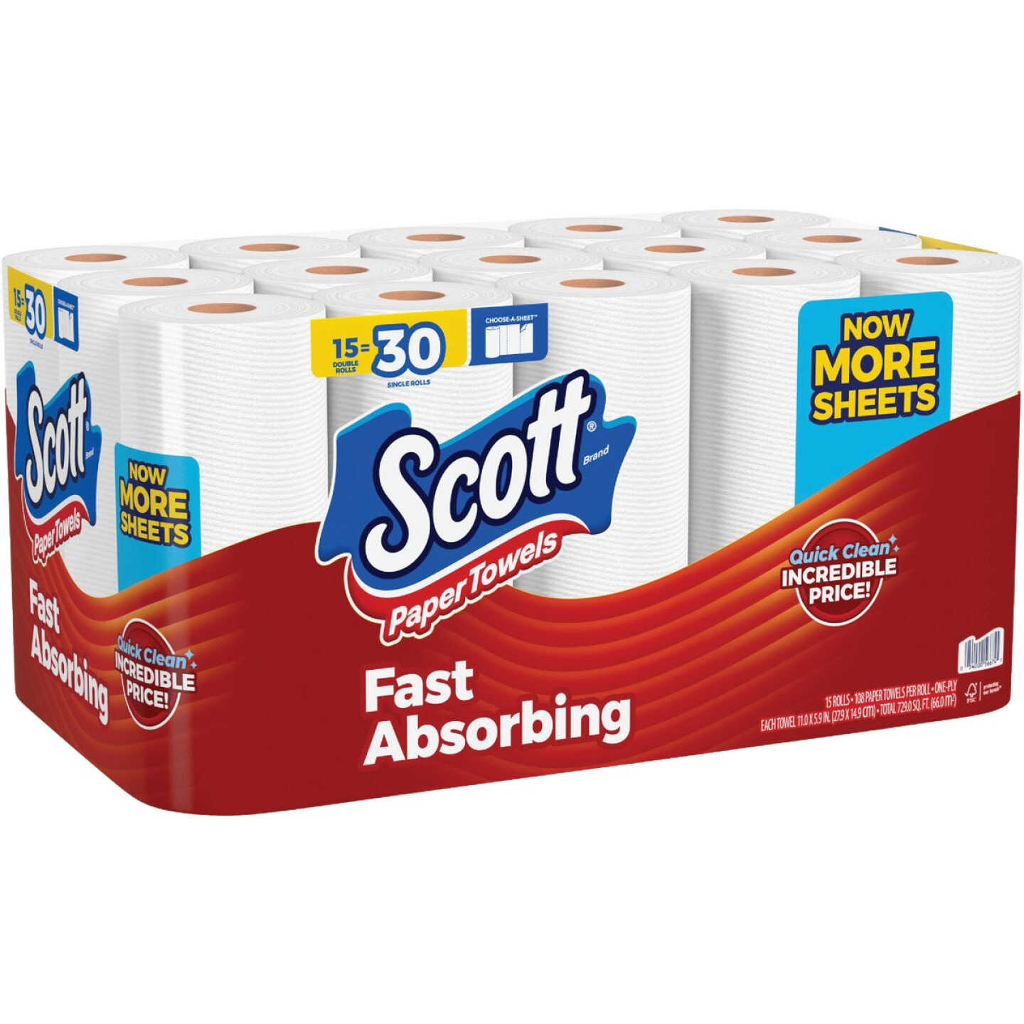 Scott Choose-A-Sheet Paper Towels (15 Double Rolls) Image 2