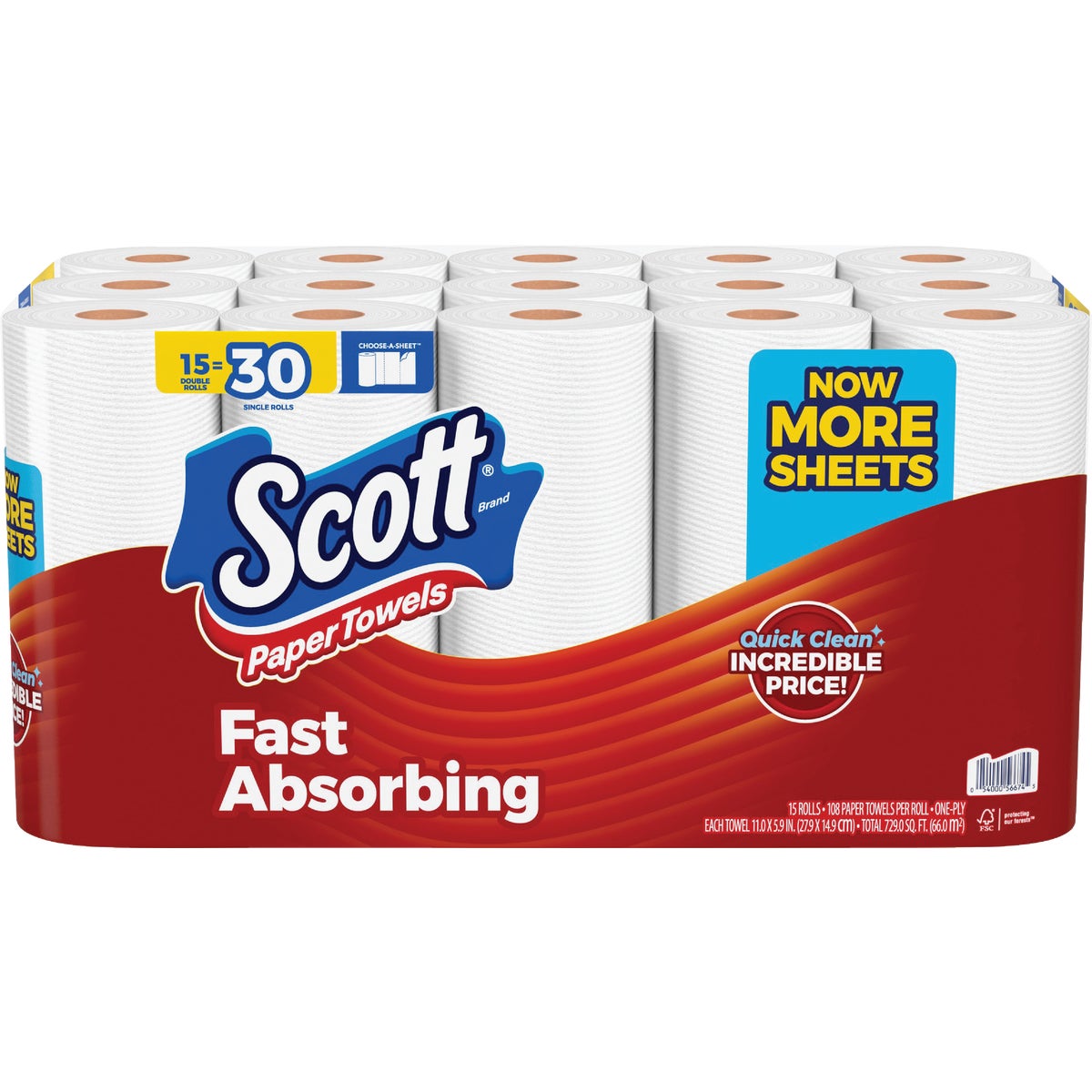 Scott Choose-A-Sheet Paper Towels (15 Double Rolls)
