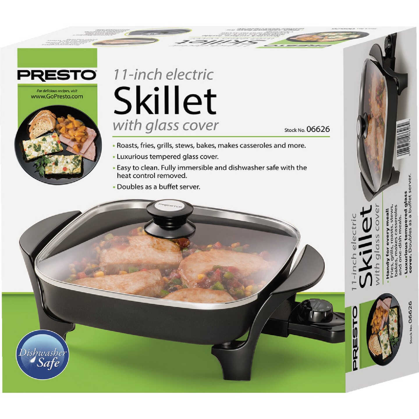 Presto 11 In. Electric Skillet with Glass Cover Image 2