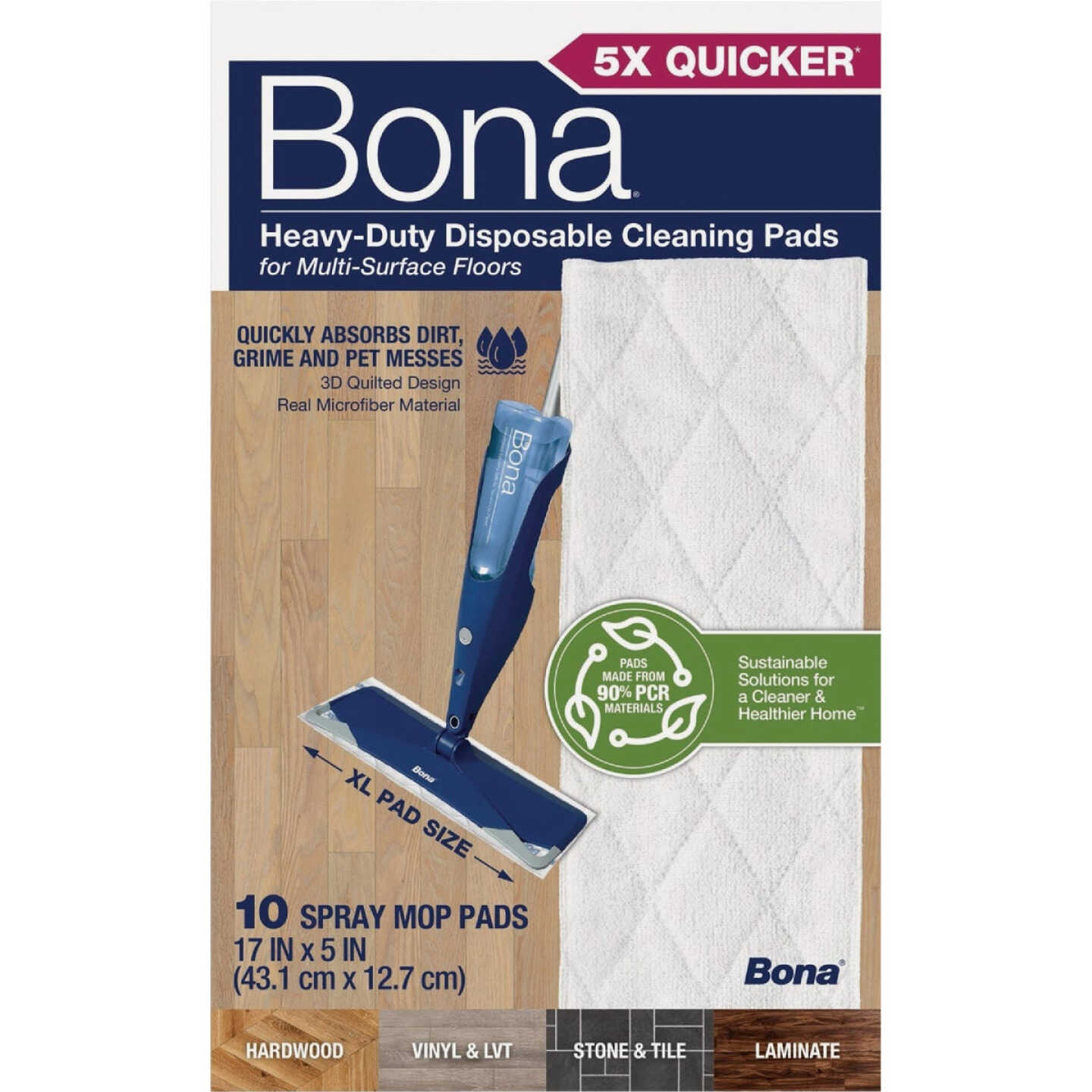 Bona Heavy Duty Disposable Cleaning Pads for Multi-Surface Floors (10-Count) Image 2