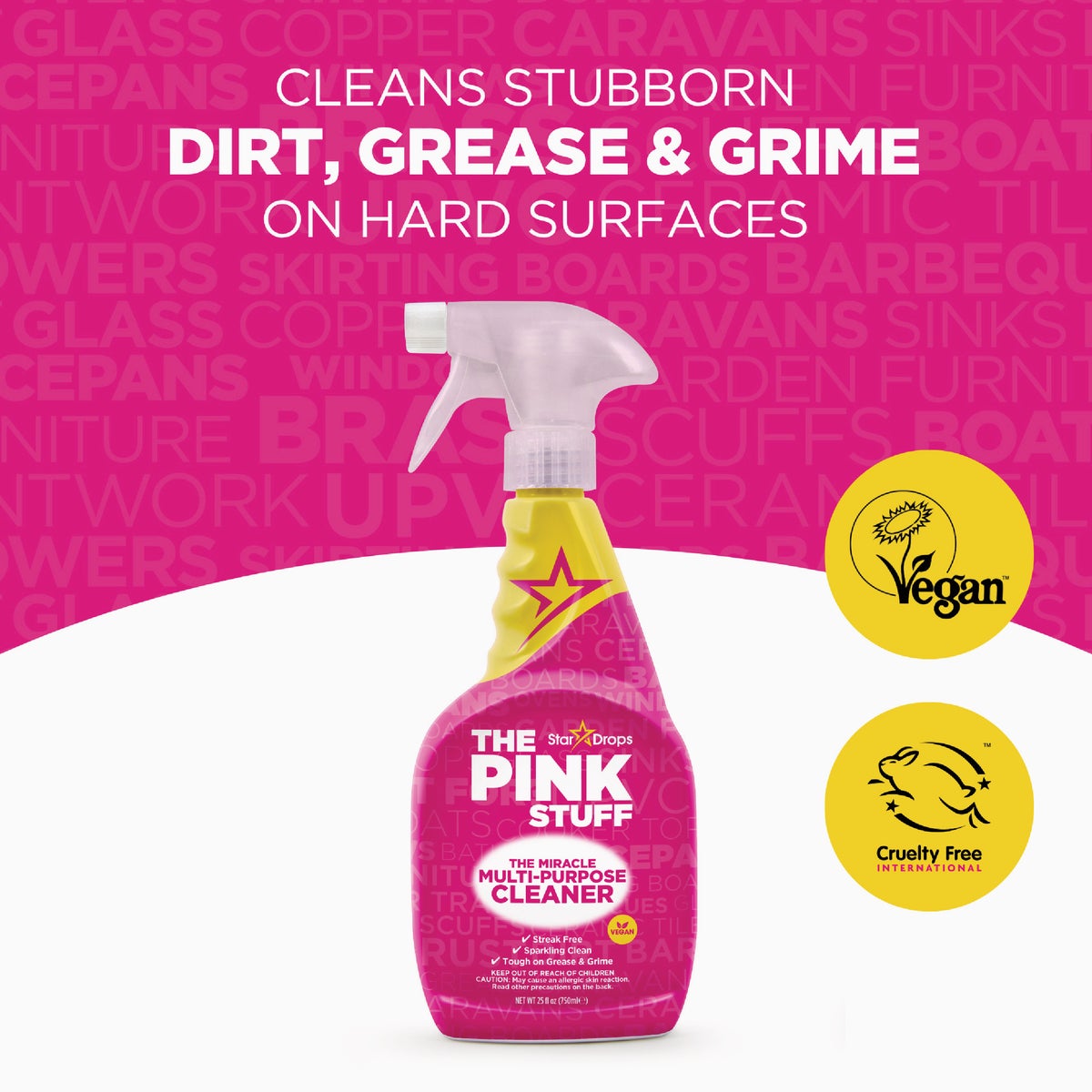 The Pink Stuff 25.4 Oz. Miracle Multi-Purpose Spray Cleaner Image 3