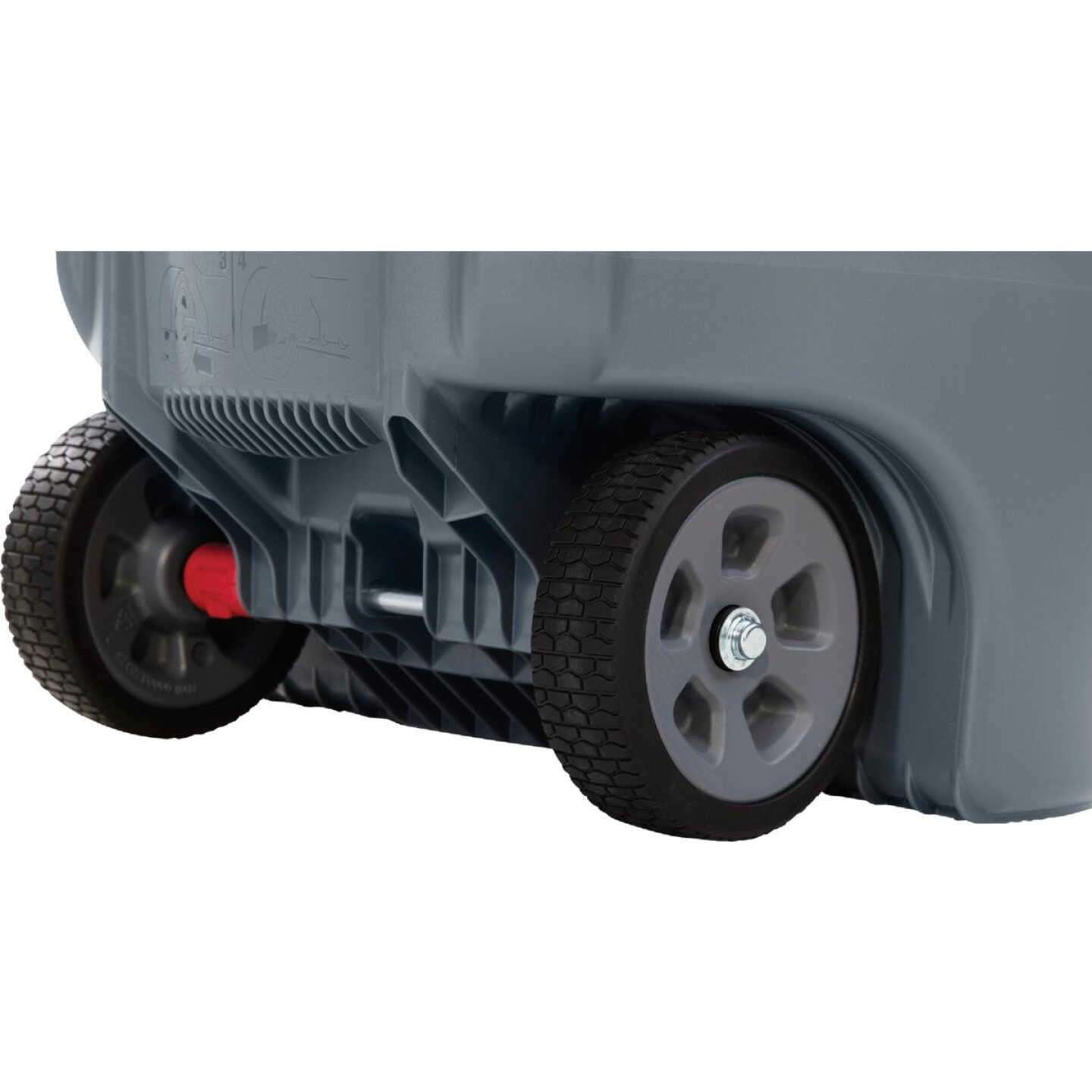 Rubbermaid Commercial Brute 32 Gal. Gray Vented Wheeled Trash Container Image 7