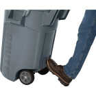Rubbermaid Commercial Brute 32 Gal. Gray Vented Wheeled Trash Container Image 3