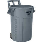 Rubbermaid Commercial Brute 32 Gal. Gray Vented Wheeled Trash Container Image 1