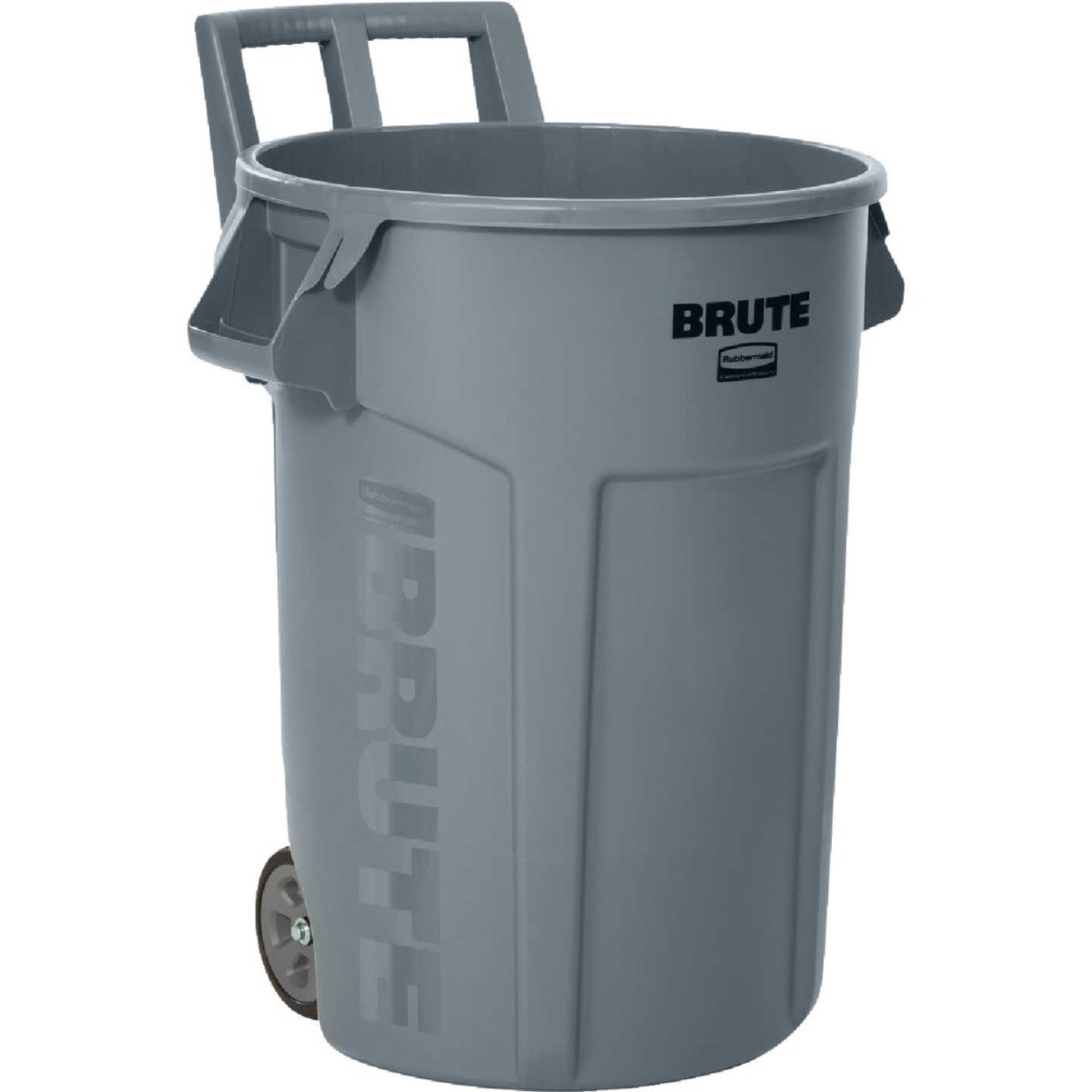 Rubbermaid Commercial Brute 32 Gal. Gray Vented Wheeled Trash Container Image 1