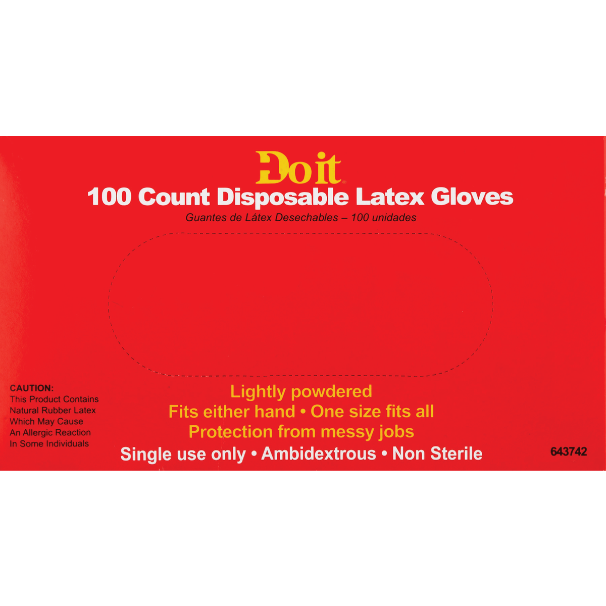 Do it 1 Size Fits All 1-Use Latex Disposable Glove (100-Pack) Image 2