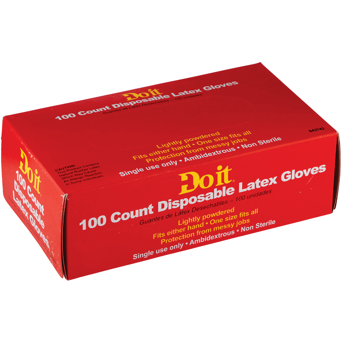 Do it 1 Size Fits All 1-Use Latex Disposable Glove (100-Pack) Image 3