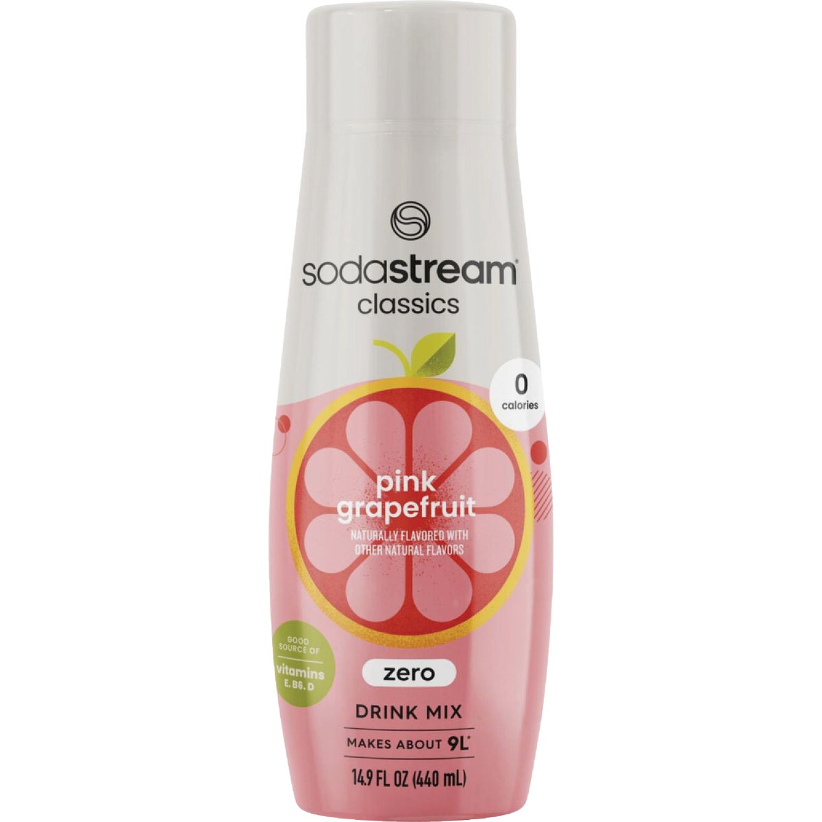 SodaStream 14.9 Oz. Pink Grapefruit Zeros Waters Sparkling Beverage Mix Image 1