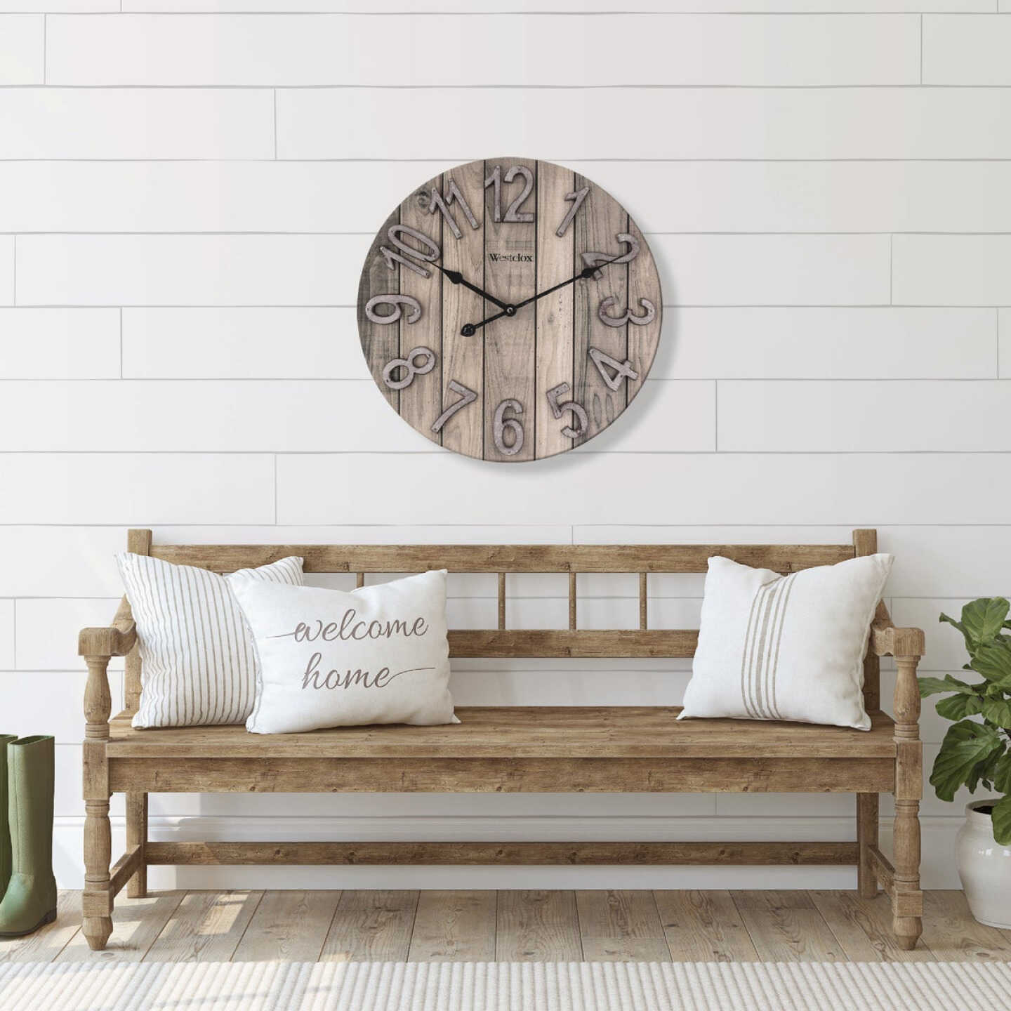 Westclox 15.5 In. Wood Grain Wall Clock Image 2