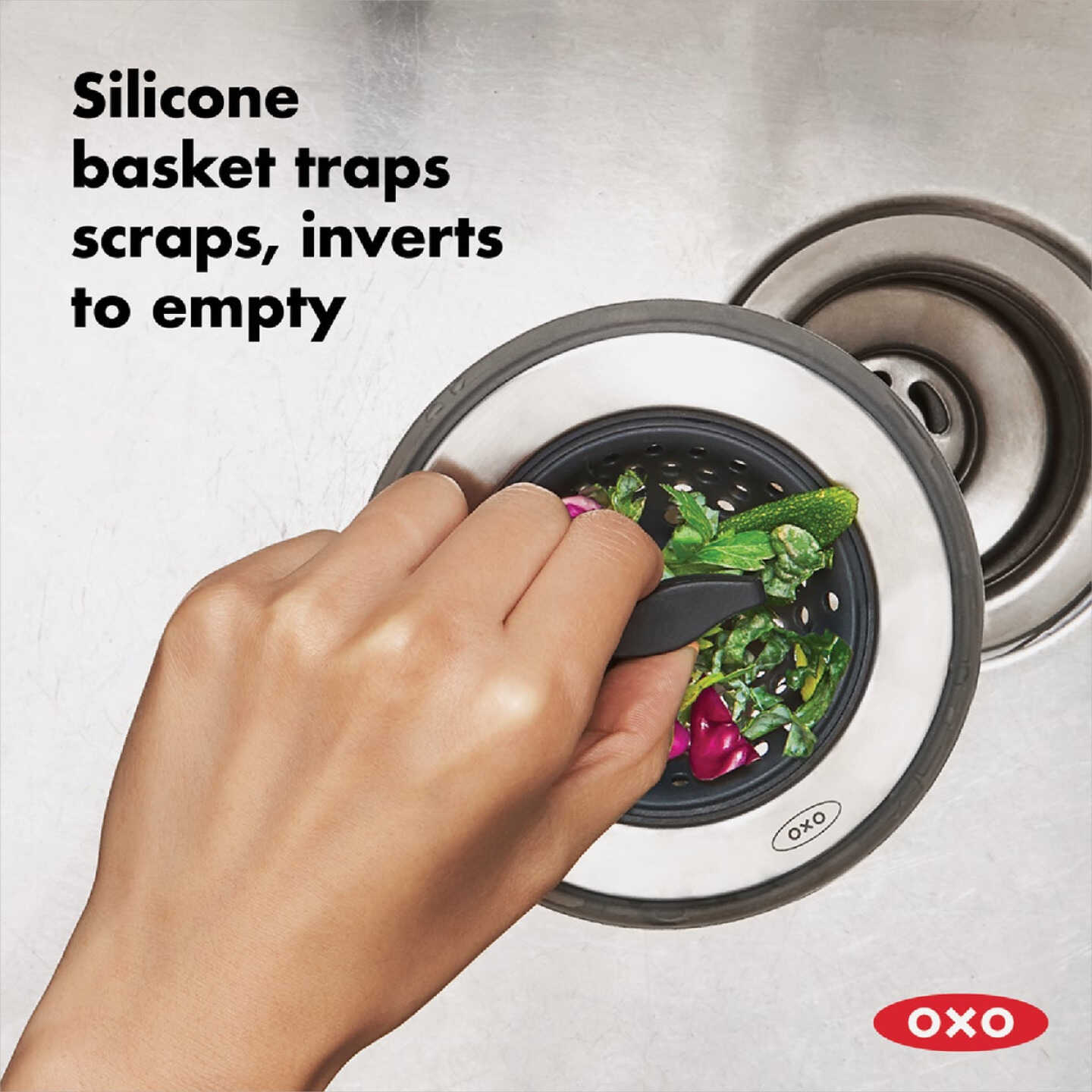 OXO Good Grips 2-In-1 Sink Strainer & Stopper Image 4