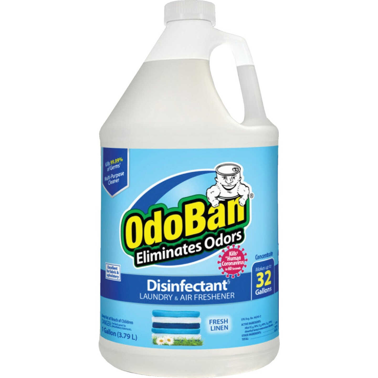 OdoBan 1 Gal. Fresh Linen Multi-Purpose Fabric & Air Freshener Disinfectant Concentrate Refill Image 1