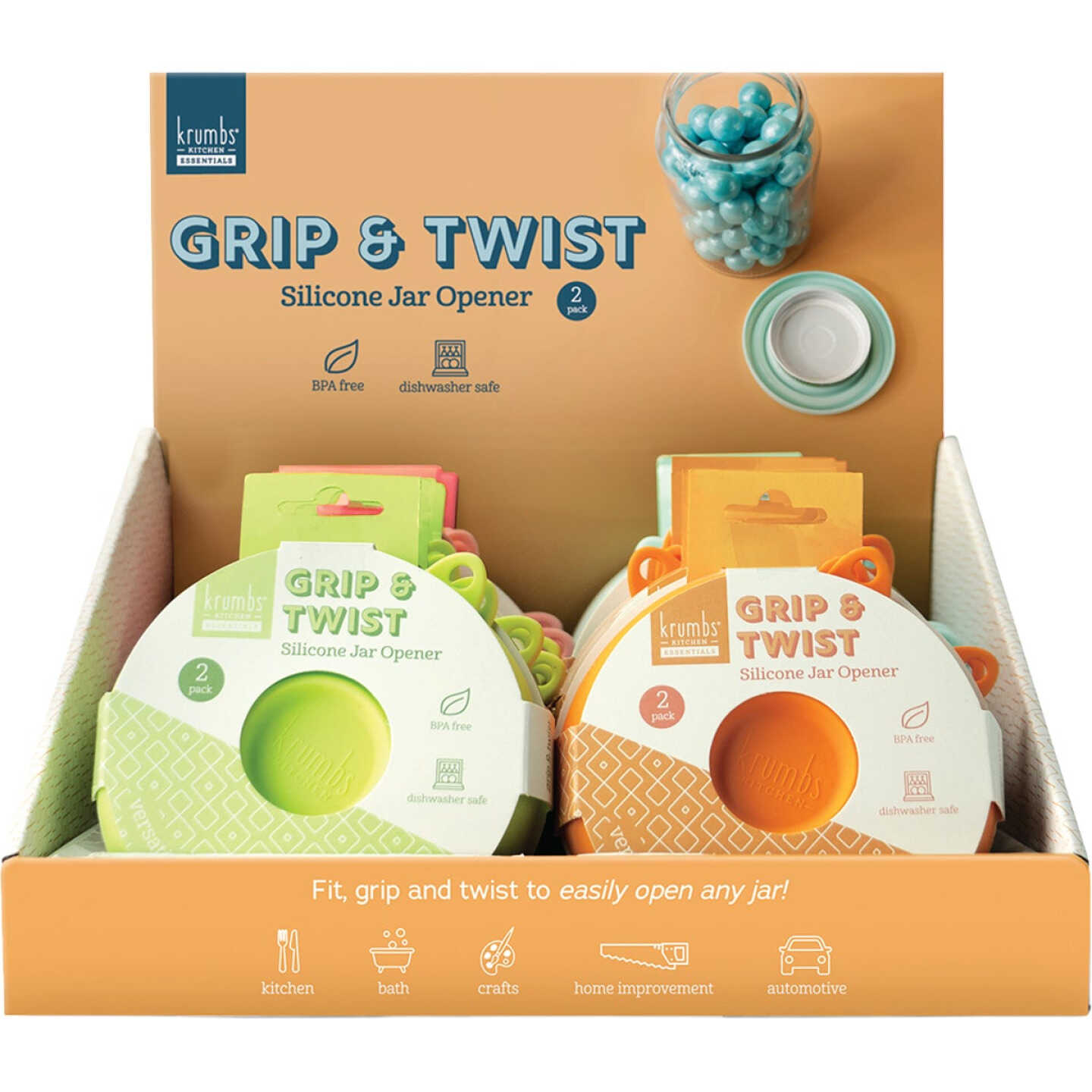 Krumbs Kitchen Essentials Silicone Jar Opener (2-Pack) Image 1