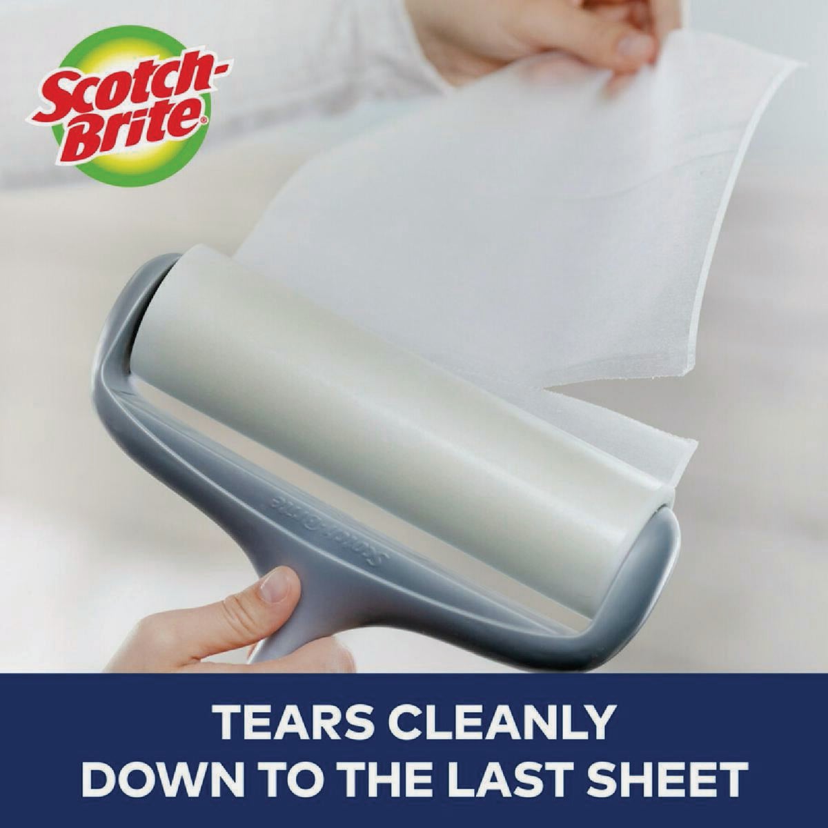Scotch-Brite 50% Stickier Large Surface Lint Roller Refill, 60 Sheets Image 4