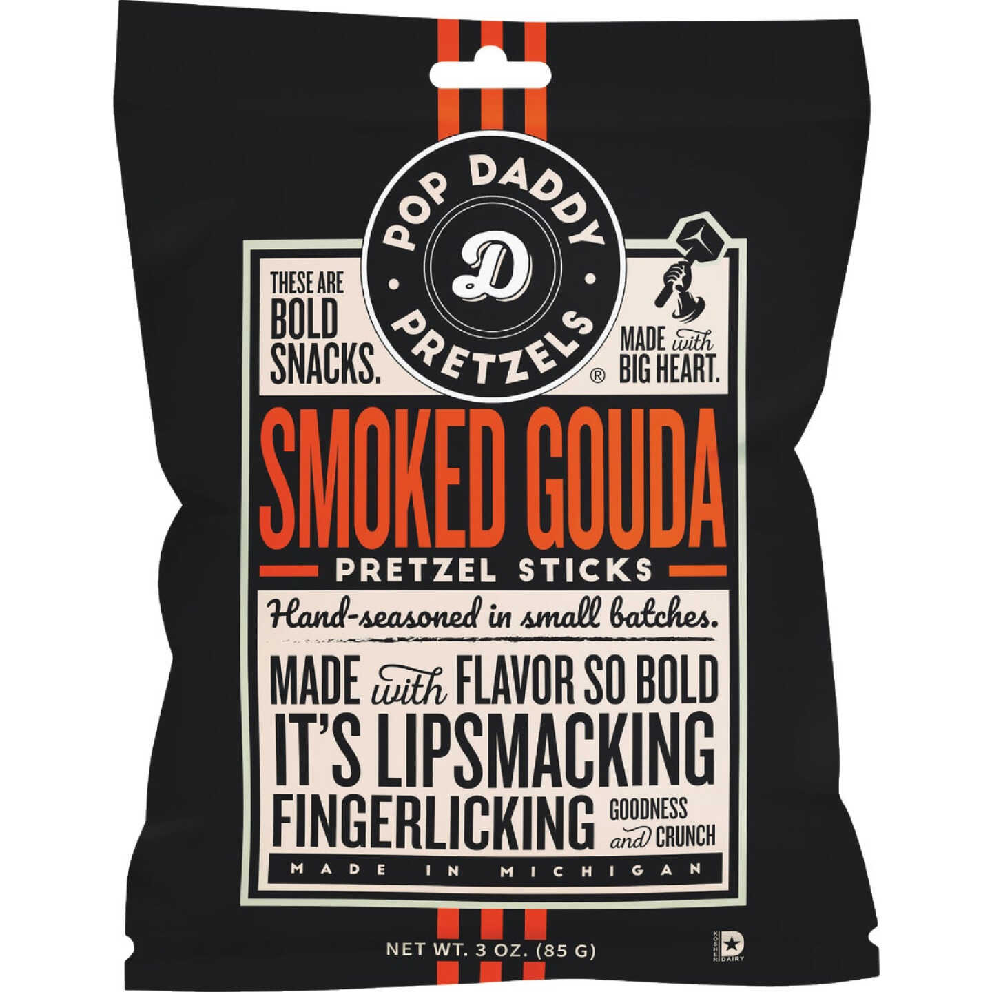 Pop Daddy 3 Oz. Smoked Gouda Pretzel Sticks Image 1