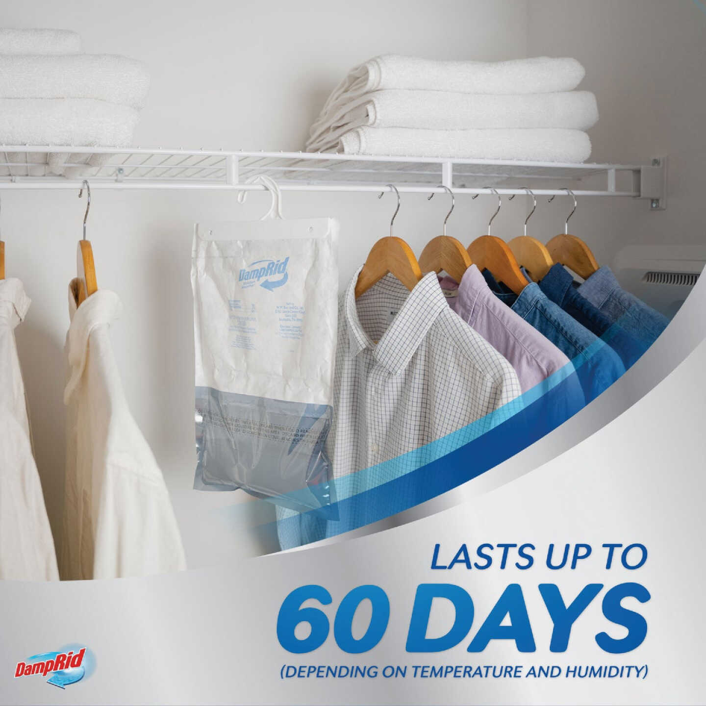 DampRid 15.4 Oz. Fragrance Free Moisture Absorber Hanging Bag (3-Ct.) Image 4