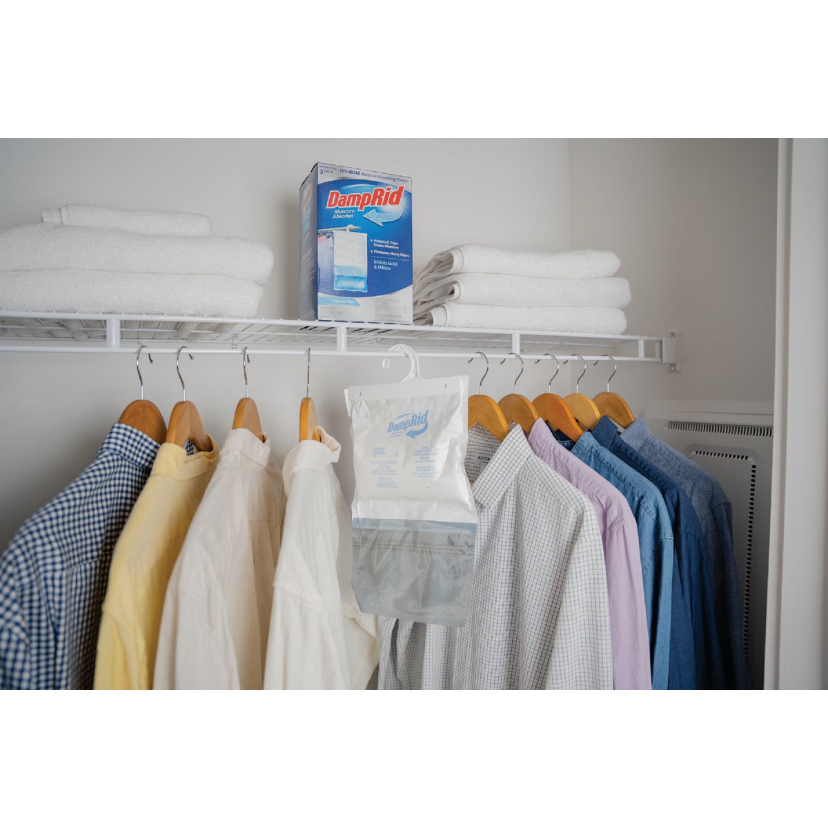 DampRid 15.4 Oz. Fragrance Free Moisture Absorber Hanging Bag (3-Ct.) Image 2