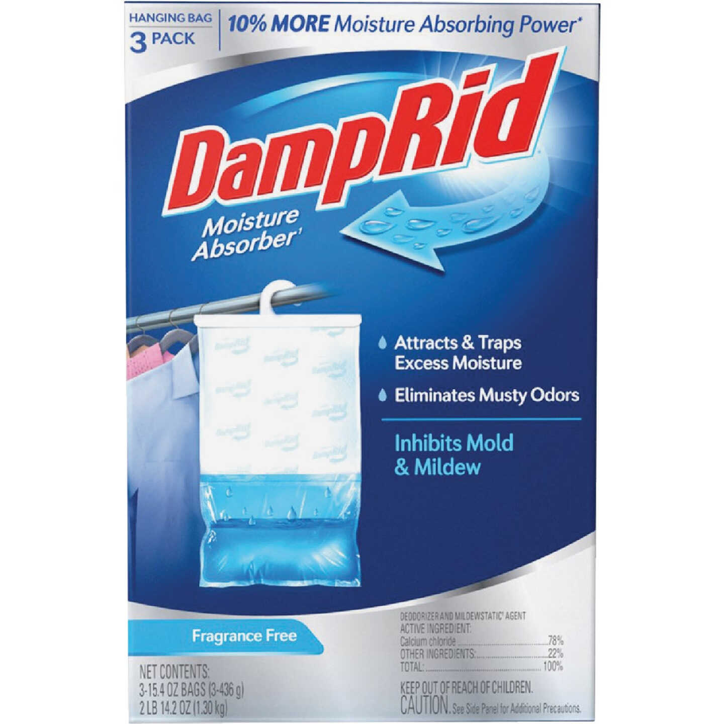 DampRid 15.4 Oz. Fragrance Free Moisture Absorber Hanging Bag (3-Ct.) Image 1
