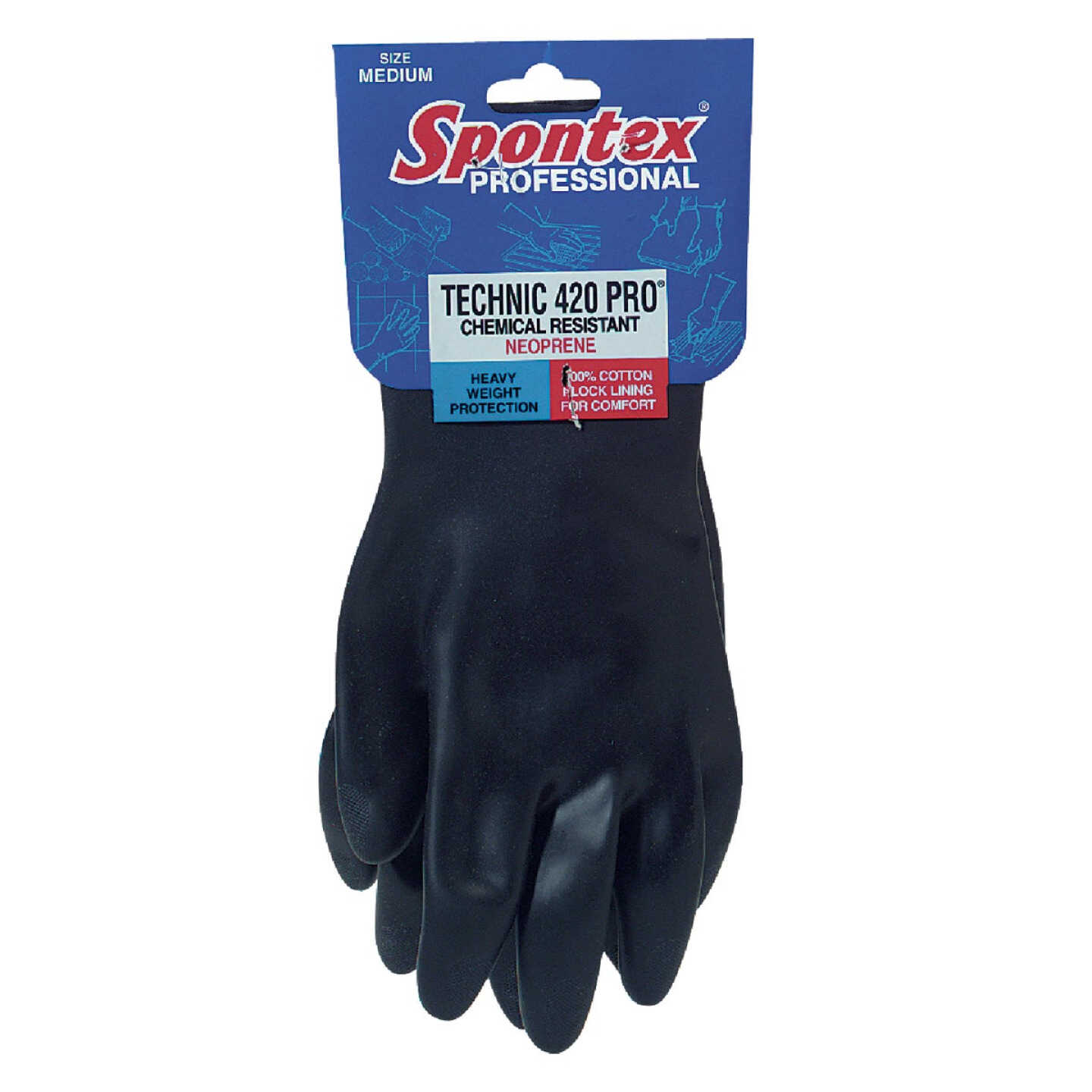 Spontex Technic 420 Pro Medium Neoprene Rubber Glove Image 1