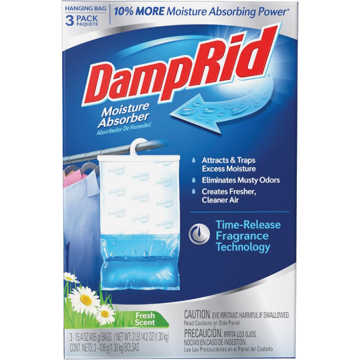DampRid 15.4 Oz. Fresh Scent Moisture Absorber Hanging Bag (3-Ct.)