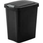Sterilite 7.5 Gal. Black TouchTop Wastebasket Image 1