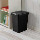 Sterilite 7.5 Gal. Black TouchTop Wastebasket Image 2