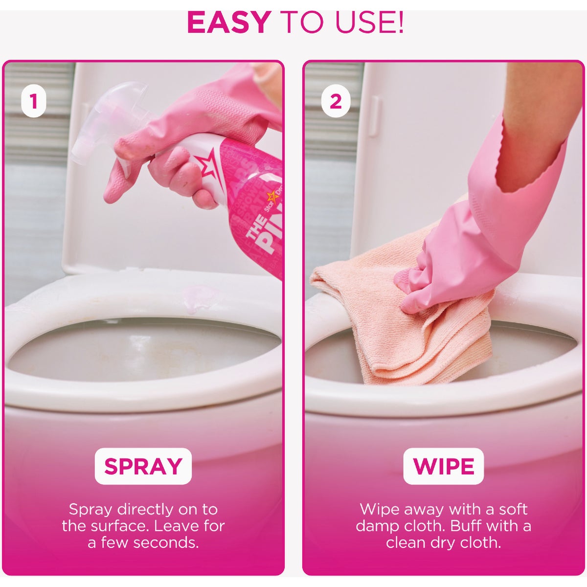 The Pink Stuff 25.4 Oz. Miracle Bathroom Foam Spray Cleaner Image 5